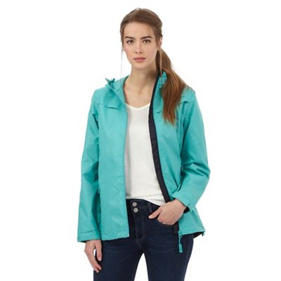 Maine New England Turquoise shower resistant hideaway jacket